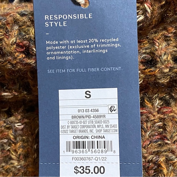 Universal Threads Chunky Crew Recycled Knit Sweater S - Picture 5 of 6